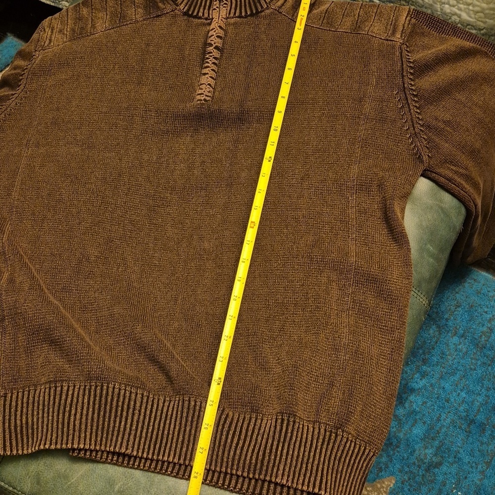 BKE Men's Dark Brown Mock Turtleneck 1/4 zip.XXL. Zip-Up Sweater.#1818) - Picture 11 of 16
